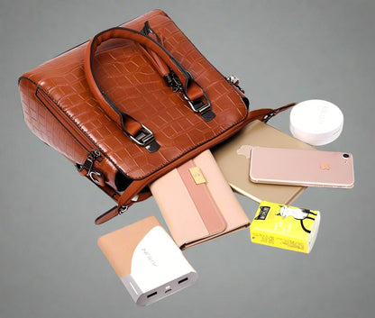 Kimberly | 4-piece modern leather bag set
