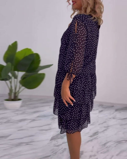 Jessica | Festive Layered Dots Dress