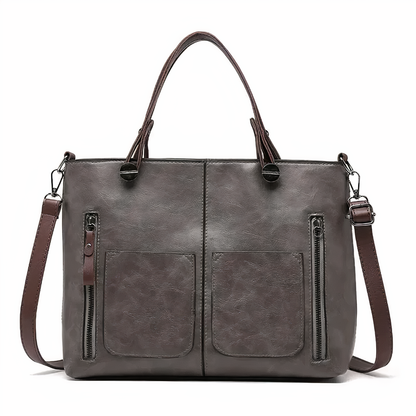 Leah | Leather shoulder bag in vintage style
