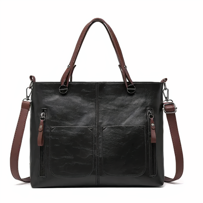 Leah | Leather shoulder bag in vintage style