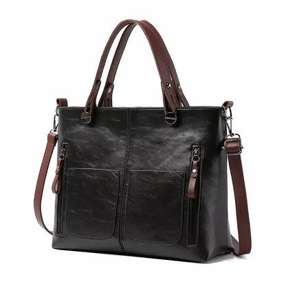 Leah | Leather shoulder bag in vintage style