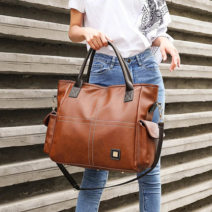 Mia | Large leather tote bag
