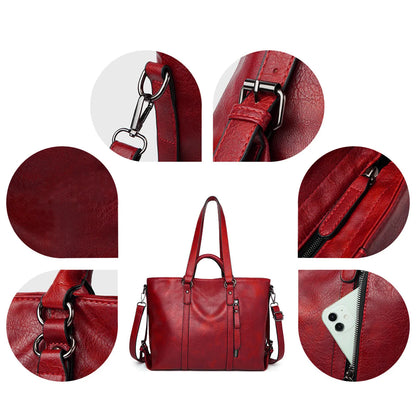 Madison | Leather shoulder bag with large capacity