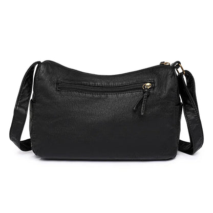 Maggie | Vintage leather shoulder bag with multiple compartments