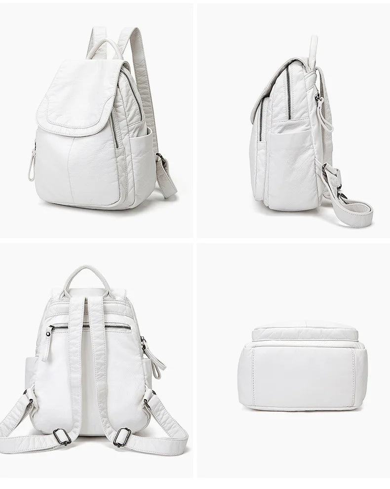 Matilda | Backpack in washed leather