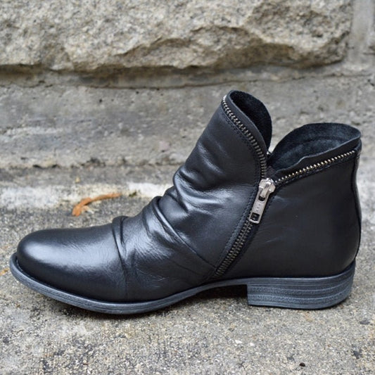 Zoe | Orthopaedic leather boots with zip closure